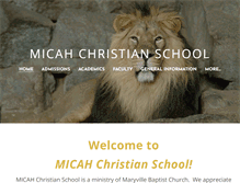 Tablet Screenshot of micahchristian.org